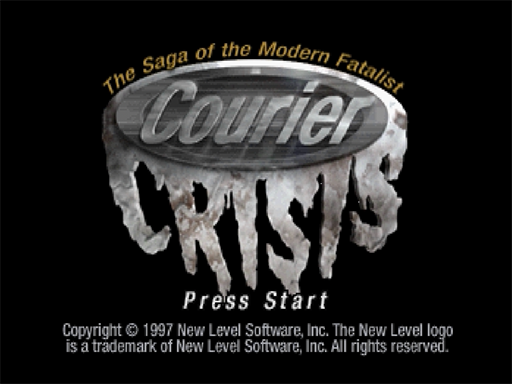 Courier Crisis title screen for Sega Saturn